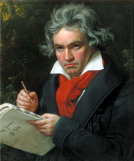Stieler, Joseph Karl: Beethoven mit der Missa solemnis ??lgem??lde, 1819